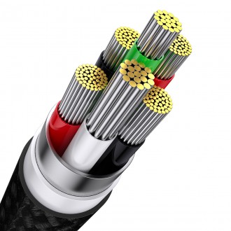 Kabel Baseus Flash Series II USB - USB typu C / Lightning / micro USB 100 W 1,2 m černý (CASS030001)