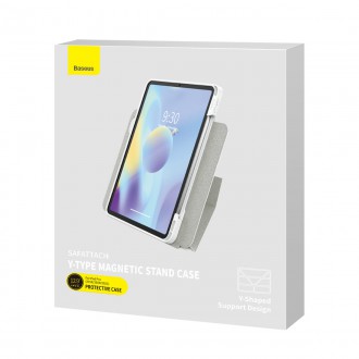 Baseus Safattach pouzdro typu Y pro iPad Pro 12,9&quot; kryt 2018/2020/2021 se stojánkem bílý (ARCX010102)