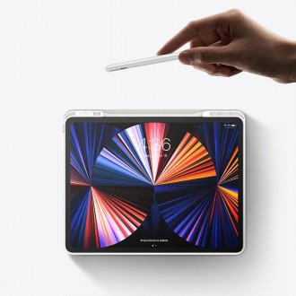 Baseus Safattach pouzdro typu Y pro iPad Pro 12,9&quot; kryt 2018/2020/2021 se stojánkem bílý (ARCX010102)