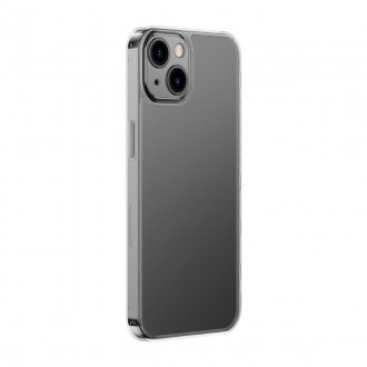 Kryt Baseus Matné skleněné pouzdro pro iPhone 13 Hard Case s průhledným gelovým rámem (ARWS000602)