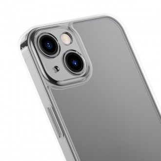 Kryt Baseus Matné skleněné pouzdro pro iPhone 13 Hard Case s průhledným gelovým rámem (ARWS000602)