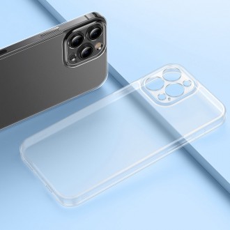 Kryt Baseus Matné skleněné pouzdro pro iPhone 13 Hard Case s průhledným gelovým rámem (ARWS000602)