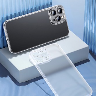Kryt Baseus Frosted Glass Case pro iPhone 13 Pro Max Hard Cover s průhledným gelovým rámem (ARWS000802)