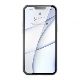 Kryt Baseus Frosted Glass Case pro iPhone 13 pevný obal s gelovým rámečkem černý (ARWS000901)