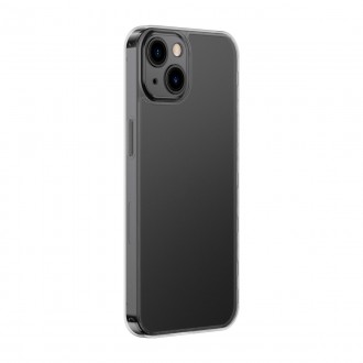 Kryt Baseus Frosted Glass Case pro iPhone 13 pevný obal s gelovým rámečkem černý (ARWS000901)