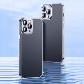 Kryt Baseus Frosted Glass Case pro iPhone 13 pevný obal s gelovým rámečkem černý (ARWS000901)