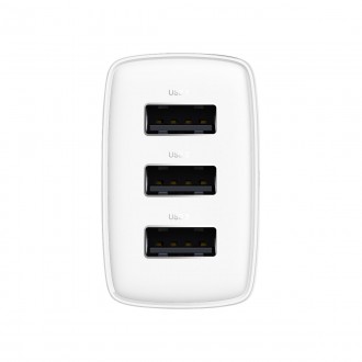 Baseus Compact nabíječka 3x USB 17W bílá (CCXJ020102)