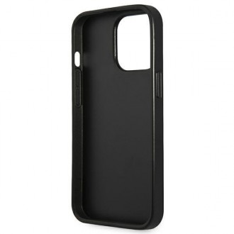 Guess GUHCP13LPSATLK iPhone 13 Pro / 13 6,1&quot; černo/černé pevné pouzdro SaffianoTriangle Logo