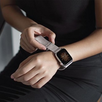 UNIQ pasek Dante Apple Watch Series 4/5/6/7/8/SE/SE2 38/40/41mm Stainless Steel różwo-złoty/rose gold