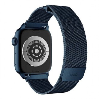 UNIQ pasek Dante Apple Watch Series 4/5/6/7/8/SE/SE2 42/44/45mm Stainless Steel niebieski/cobalt blue