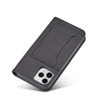 Magnet Card Case for iPhone 12 Pro Pouch Card Wallet Card Holder Black