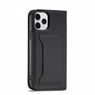 Magnet Card Case for iPhone 12 Pro Pouch Card Wallet Card Holder Black