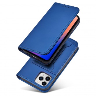 Magnet Card Case for iPhone 12 Pro cover card wallet card stand blue