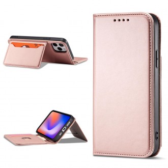 Magnet Card Case for iPhone 12 Pro Pouch Card Wallet Card Stand Pink