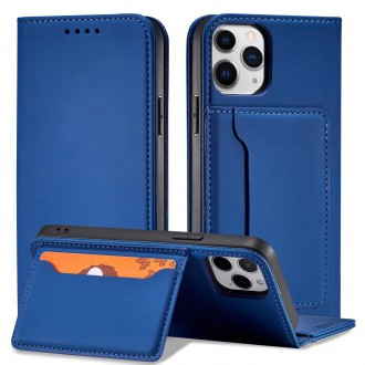 Magnet Card Case for iPhone 12 Pro Max Pouch Card Wallet Card Holder Blue