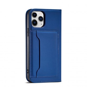 Magnet Card Case for iPhone 12 Pro Max Pouch Card Wallet Card Holder Blue