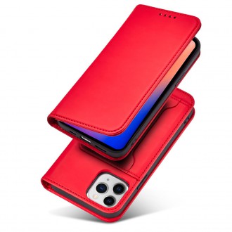 Magnet Card Case for iPhone 12 Pro Max Pouch Card Wallet Card Holder Red
