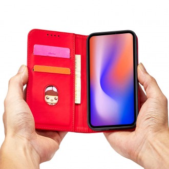 Magnet Card Case for iPhone 12 Pro Max Pouch Card Wallet Card Holder Red