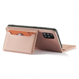 Magnet Card Case Case for Samsung Galaxy A12 5G Pouch Wallet Card Holder Pink