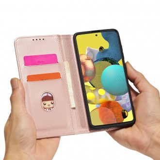 Magnet Card Case Case for Samsung Galaxy A52 5G Pouch Wallet Card Holder Pink