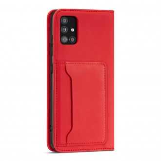 Magnet Card Case For Samsung Galaxy A52 5G Pouch Wallet Card Holder Red