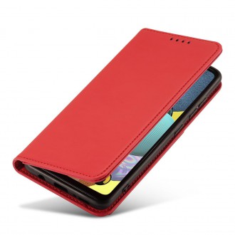 Magnet Card Case For Samsung Galaxy A52 5G Pouch Wallet Card Holder Red