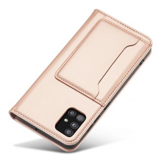 Magnet Card Case Case for Xiaomi Redmi Note 11 Pro Pouch Wallet Card Holder Pink