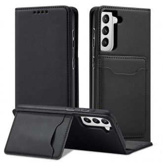 Magnet Card Case Case for Samsung Galaxy S22 Pouch Wallet Card Holder Black