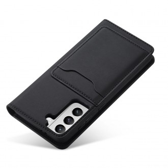 Magnet Card Case Case for Samsung Galaxy S22 Pouch Wallet Card Holder Black