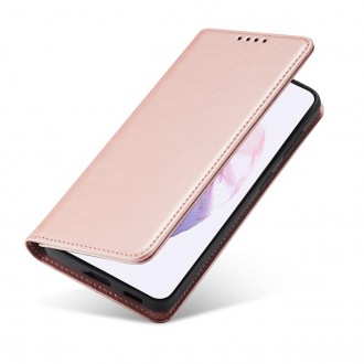 Magnet Card Case Case for Samsung Galaxy S22 Pouch Card Wallet Card Stand Pink