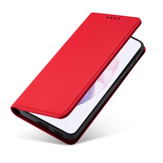 Magnet Card Case Case for Samsung Galaxy S22 Pouch Wallet Card Holder Red