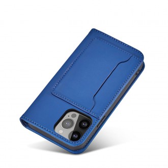 Magnet Card Case Case for Samsung Galaxy S22 Ultra Cover Card Wallet Card Holder Blue
