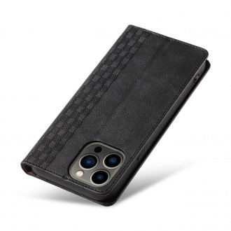 Magnet Strap Case for iPhone 12 Pro Pouch Wallet + Mini Lanyard Pendant Black