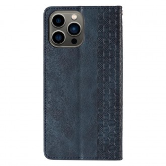 Magnet Strap Case for iPhone 12 Pro Pouch Wallet + Mini Lanyard Pendant Blue