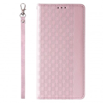 Magnet Strap Case for iPhone 12 Pro Pouch Wallet + Mini Lanyard Pendant Pink