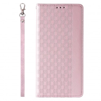 Magnet Strap Case Case for iPhone 12 Pro Max Pouch Wallet + Mini Lanyard Pendant Pink