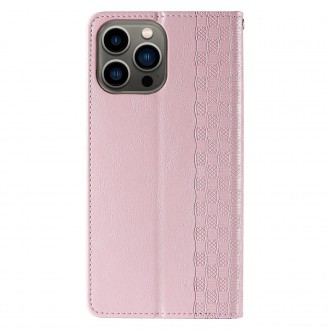 Magnet Strap Case Case for iPhone 12 Pro Max Pouch Wallet + Mini Lanyard Pendant Pink