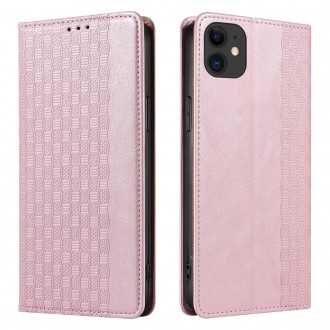 Magnet Strap Case for iPhone 13 mini cover wallet + mini lanyard pendant pink