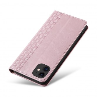 Magnet Strap Case for iPhone 13 mini cover wallet + mini lanyard pendant pink