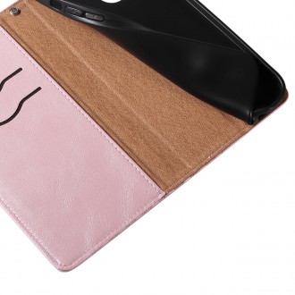 Magnet Strap Case for iPhone 13 mini cover wallet + mini lanyard pendant pink