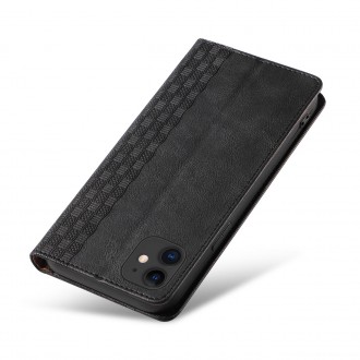 Magnet Strap Case for iPhone 13 Pouch Wallet + Mini Lanyard Pendant Black