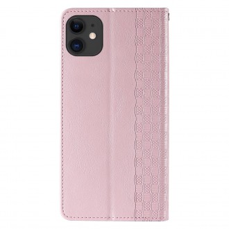 Magnet Strap Case for iPhone 13 Pouch Wallet + Mini Lanyard Pendant Pink