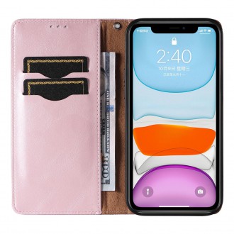 Magnet Strap Case for iPhone 13 Pouch Wallet + Mini Lanyard Pendant Pink