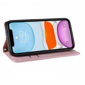 Magnet Strap Case for iPhone 13 Pouch Wallet + Mini Lanyard Pendant Pink