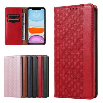 Magnet Strap Case for iPhone 13 Pouch Wallet + Mini Lanyard Pendant Red