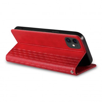 Magnet Strap Case for iPhone 13 Pouch Wallet + Mini Lanyard Pendant Red