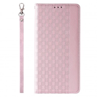 Magnet Strap Case for iPhone 13 Pro Pouch Wallet + Mini Lanyard Pendant Pink