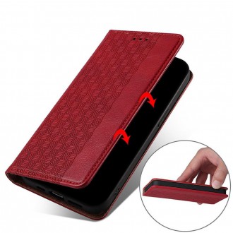 Magnet Strap Case Case for Samsung Galaxy A52 / A52 5G / A52s 5G Pouch Wallet + Mini Lanyard Pendant Red