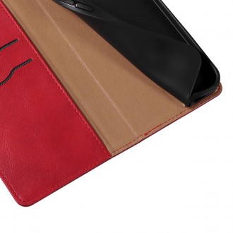Magnet Strap Case Case for Samsung Galaxy S22 Pouch Wallet + Mini Lanyard Pendant Red