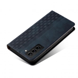 Magnet Strap Case Case for Samsung Galaxy S22 + (S22 Plus) Pouch Wallet + Mini Lanyard Pendant Blue